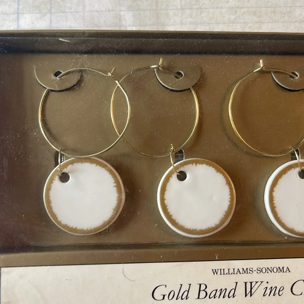 Williams-Sonoma Gold Band Wine Charms